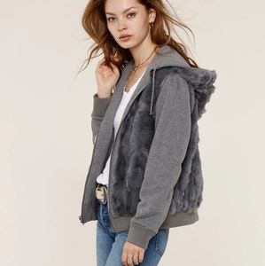 NWT!! Reversable fur hoodie !